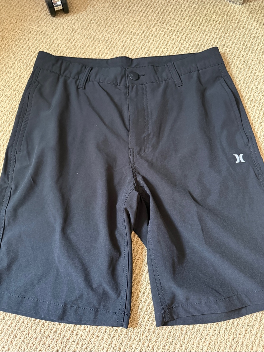 Hurley Black Men's Board Shorts with Subtle Logo